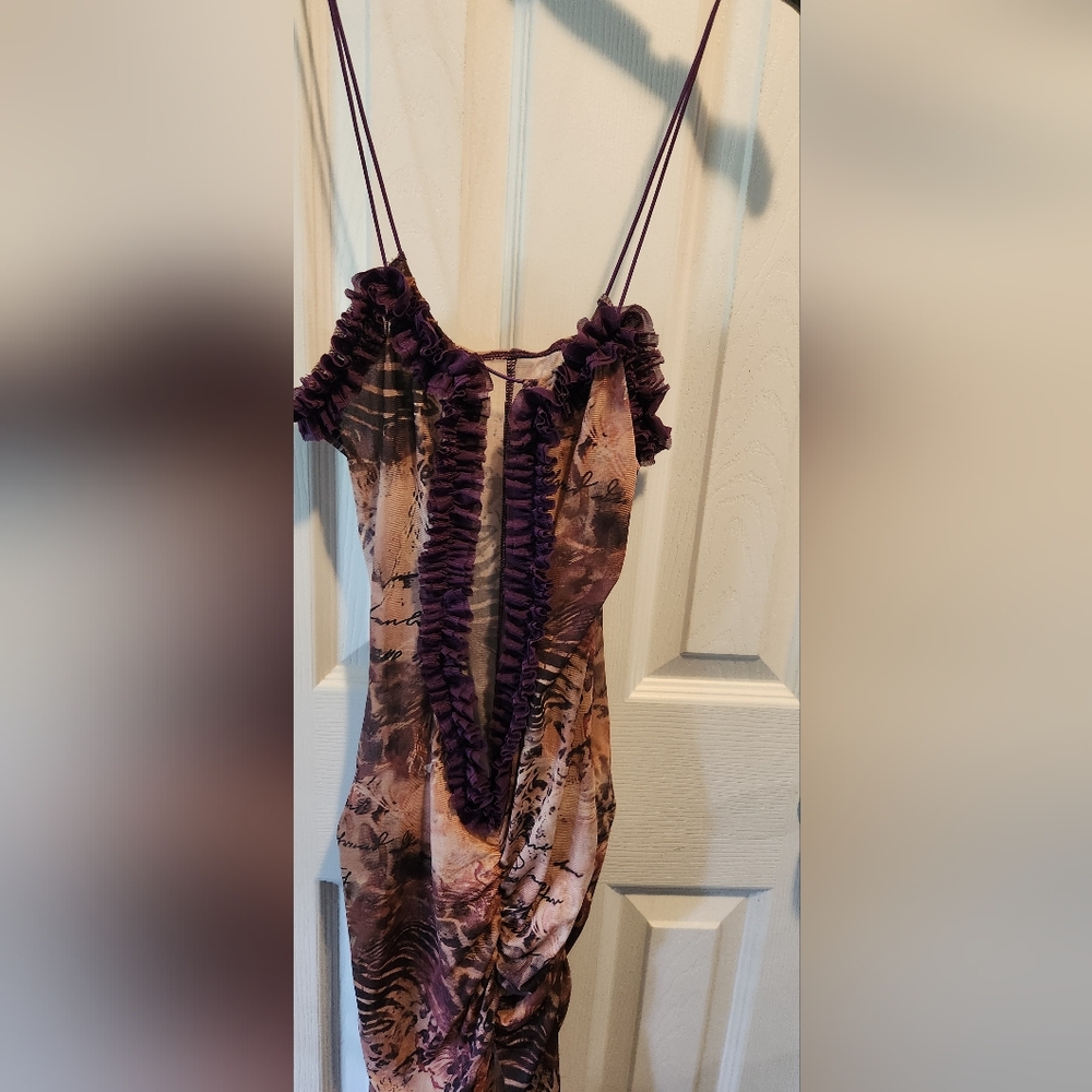 Spaghetti Strap Ruffle Dress - Picture 2 of 6